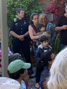 EC Fire Chief, Michael Pigoni and neighbors attending NNO