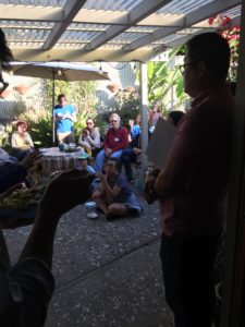 DCNA gathering in the Fadelli's patio